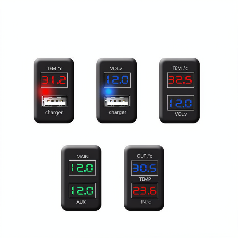 Power Supply Tester - Carregador USB Rápido para Carros Toyota,
