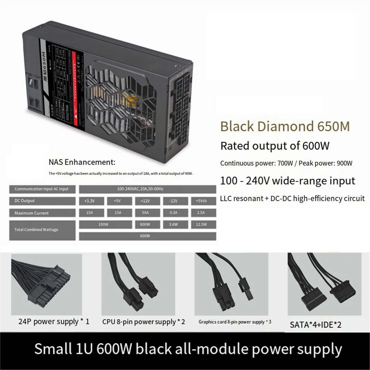 Fonte de alimentação modular A - Flex Atx Power Supply 600W 1U avaliação e preço