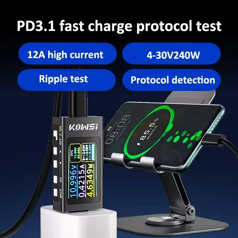 KWS-X1 tipo-c monitor de corre - Power Supply Tester avaliação e preço