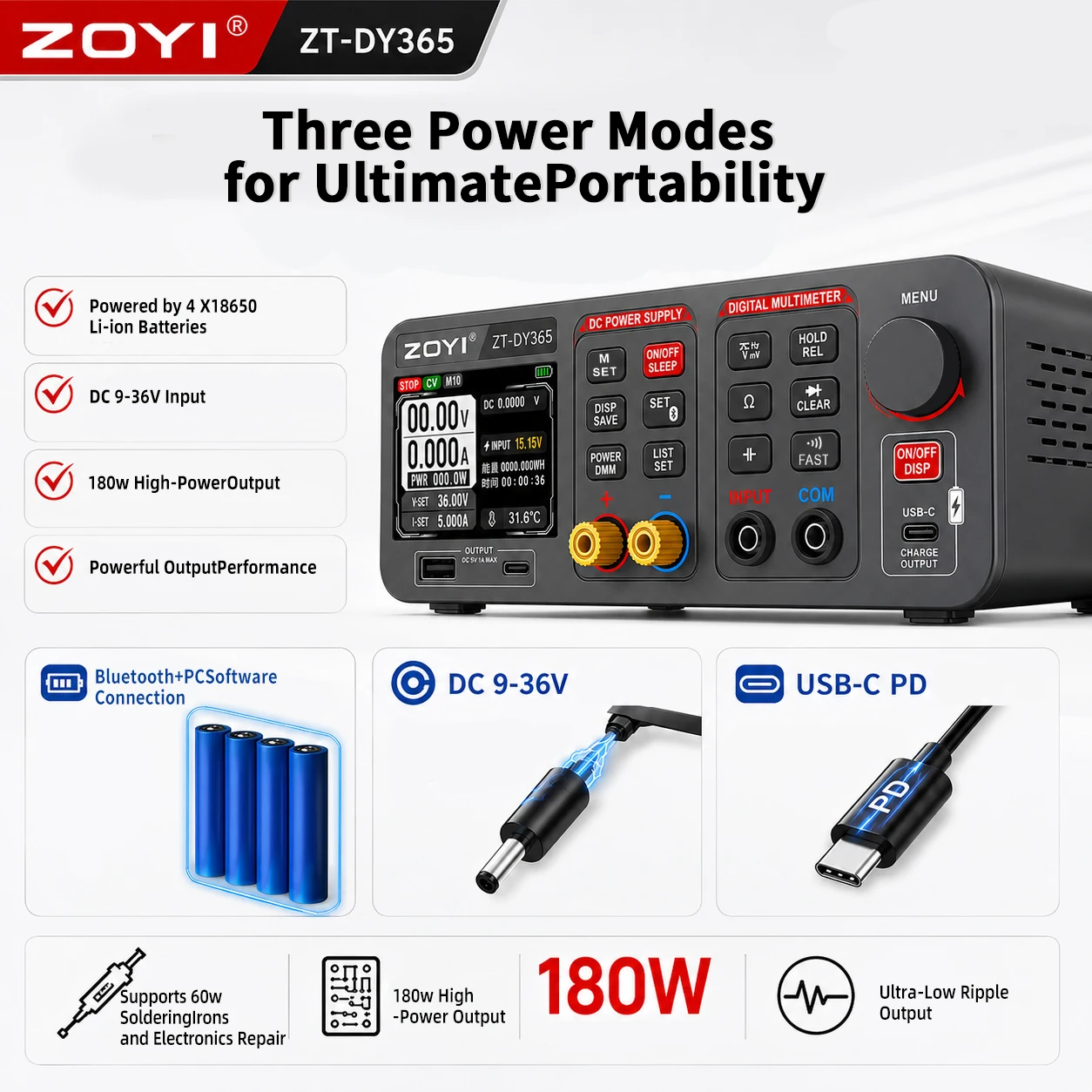 ZOYI DY365 Multímetro Digital  - Pc Power Supply avaliação e preço