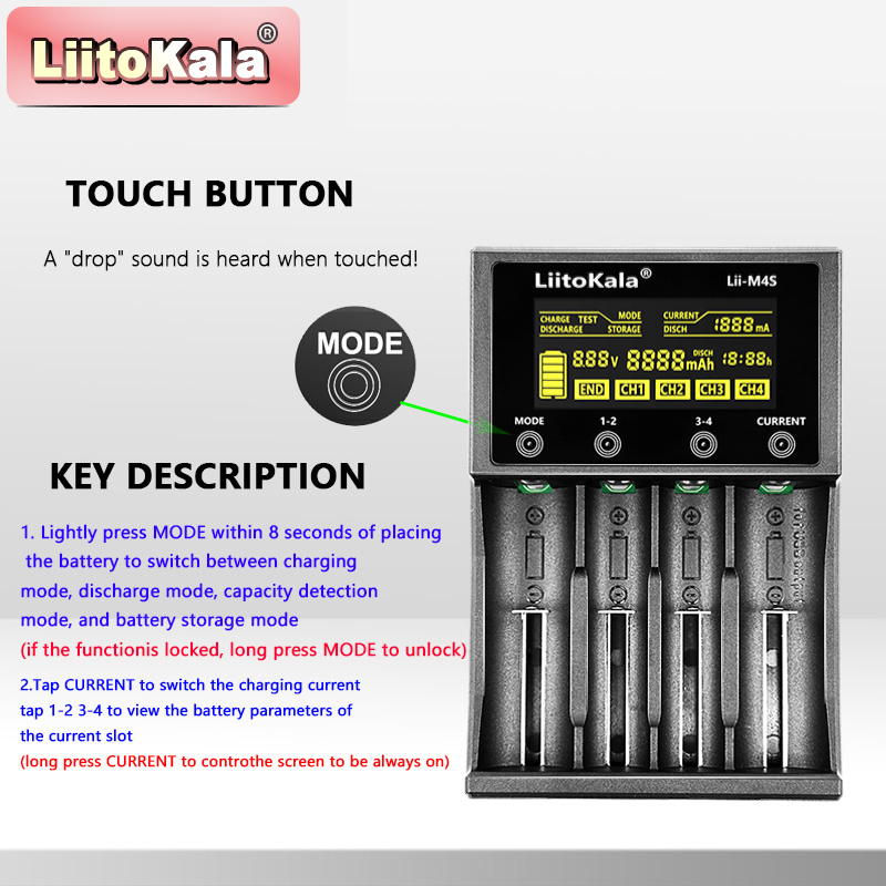 Carregador LiitoKala Lii-M4S T - Power Supply Tester avaliação e preço